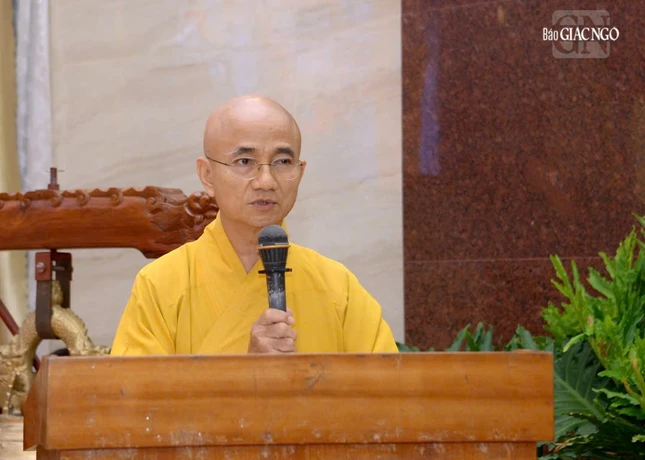 Thượng tọa Thích Thiện Quý công bố Quyết định số 110/QĐ-HĐTS của Hội đồng Trị sự về việc chuẩn y thành phần nhân sự Ban Trị sự GHPGVN TP.HCM nhiệm kỳ I (2026-2031)