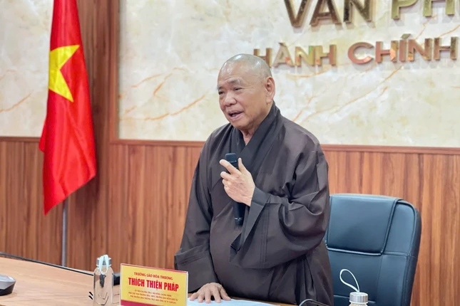 Trưởng lão Hòa thượng Thích Thiện Pháp chủ trì buổi họp