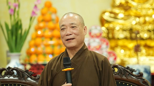 Hòa thượng Thích Bảo Nghiêm phát biểu tại hội nghị