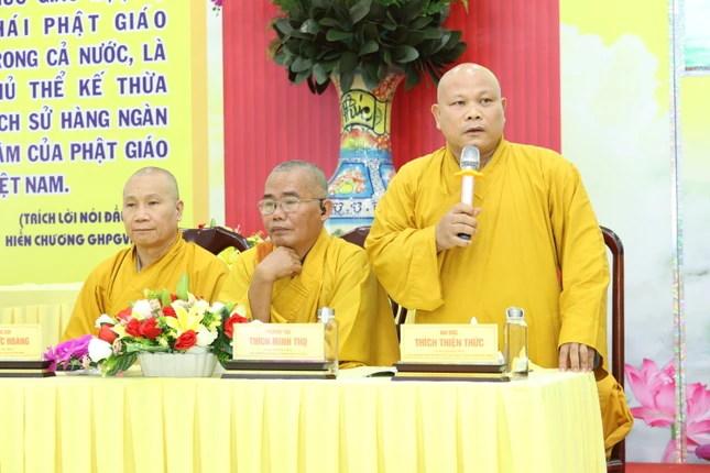 Thượng tọa Thích Thiện Thức phát biểu đúc kết Thượng tọa Thích Thiện Thức phát biểu đúc kết