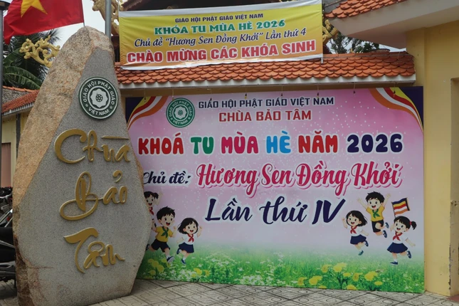 Khóa tu diễn ra trong 3 ngày tại chùa Bảo Tâm, tỉnh Vĩnh Long