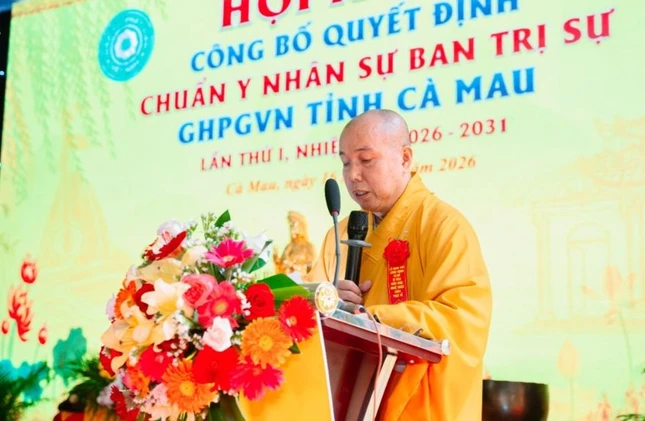 Thượng tọa Thích Giác Nghi phát biểu khai mạc Thượng tọa Thích Giác Nghi phát biểu khai mạc