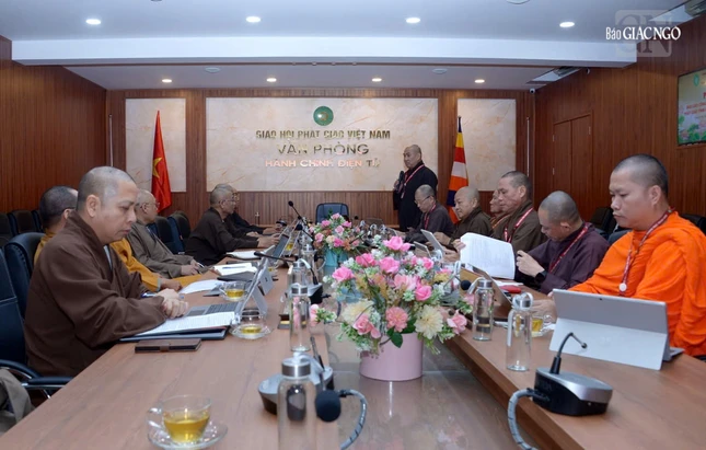 Quang cảnh buổi làm việc tại Văn phòng II Trung ương GHPGVN