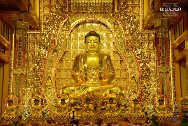 Đức Bổn Sư Thích Ca Mâu Ni tại chánh điện Việt Nam Quốc Tự Đức Bổn Sư Thích Ca Mâu Ni tại chánh điện Việt Nam Quốc Tự