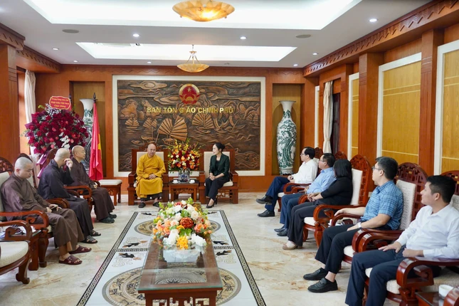 Quang cảnh buổi tiếp tại Trụ sở Ban Tôn giáo Chính phủ