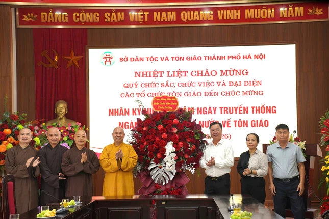 Phái đoàn GHPGVN thăm và chúc mừng Sở Dân tộc và Tôn giáo TP.Hà Nội