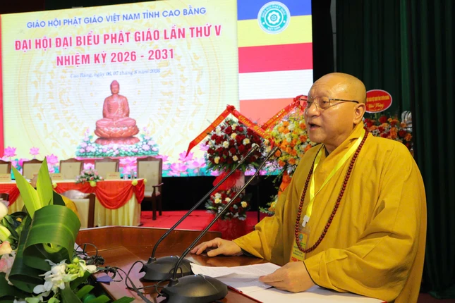 Hòa thượng Thích Gia Quang, Trưởng ban Tổ chức Đại hội phát biểu khai mạc