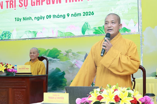 Thượng tọa Thích Lệ Duyên báo cáo hoạt động Phật sự sau Đại hội Phật giáo tỉnh lần thứ I đến nay Thượng tọa Thích Lệ Duyên báo cáo hoạt động Phật sự sau Đại hội Phật giáo tỉnh lần thứ I đến nay