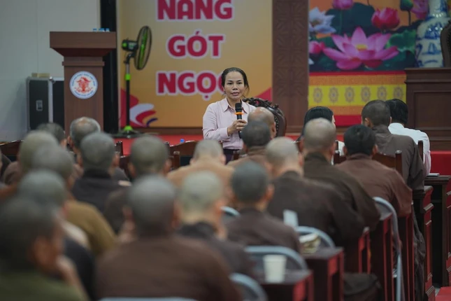Bà Phạm Bảo Khánh chia sẻ một số quy định pháp luật liên quan trực tiếp đến hoạt động tôn giáo, cơ sở thờ tự, di tích, đất đai, xây dựng