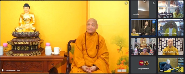 Hòa thượng Chủ tịch Hội đồng Trị sự GHPGVN chứng minh lễ sơ kết Phật sự