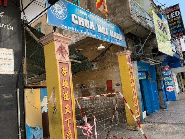 Chùa Đại Hạnh nằm trong khu vực phong tỏa