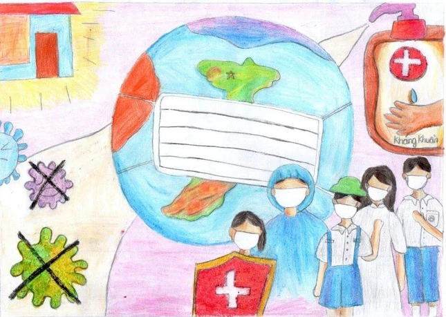 Em Kim Chi, Gia đình Phật tử Hoài Tân được trao giải nhì vẽ tranh "Vu lan online"