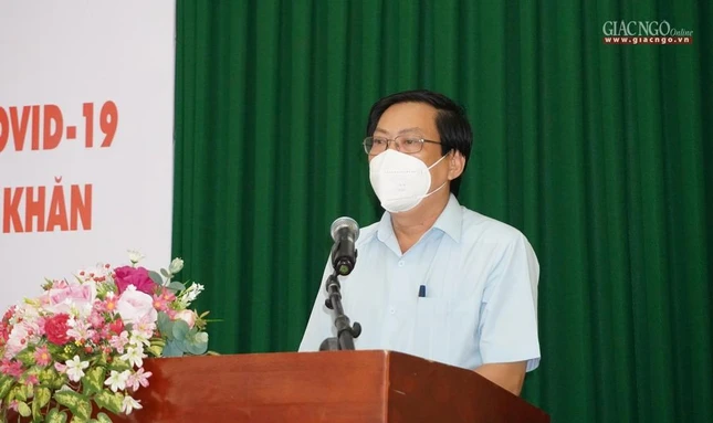 Ông Trần Hữu Phước, Chủ tịch Ủy ban MTTQVN Thành phố Thủ Đức phát biểu