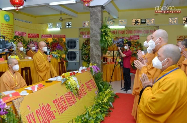 Thượng tọa Thích Huệ Công được suy cử làm Trưởng ban Trị sự GHPGVN quận 8 nhiệm kỳ 2021-2026