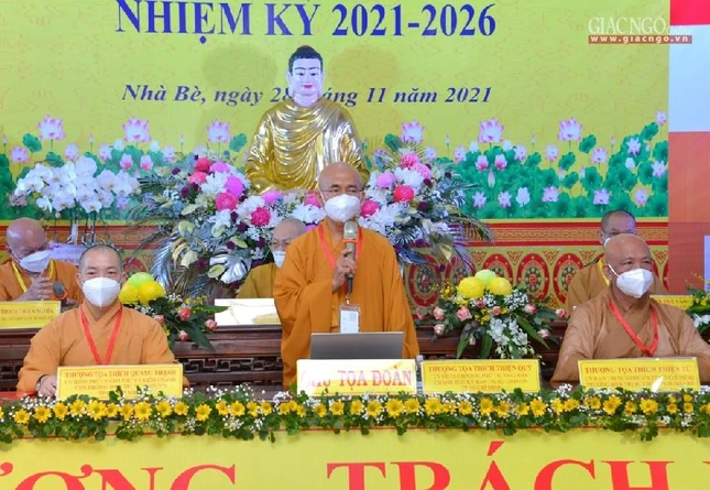 Thượng tọa Thích Thiện Quý chủ tọa đại hội