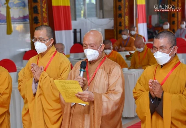 Thượng tọa Thích Thiện Từ được tái suy cử Trưởng ban Trị sự GHPGVN huyện Nhà Bè nhiệm kỳ 2021-2026