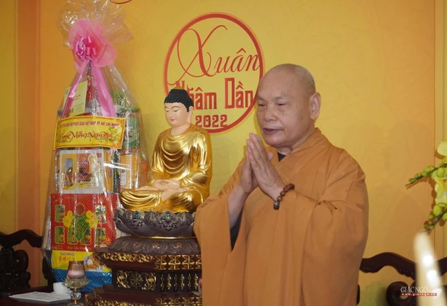 Hòa thượng Thích Thiện Nhơn tán thán những Phật sự trong năm 2021 của Ban Trị sự GHPGVN TP.HCM