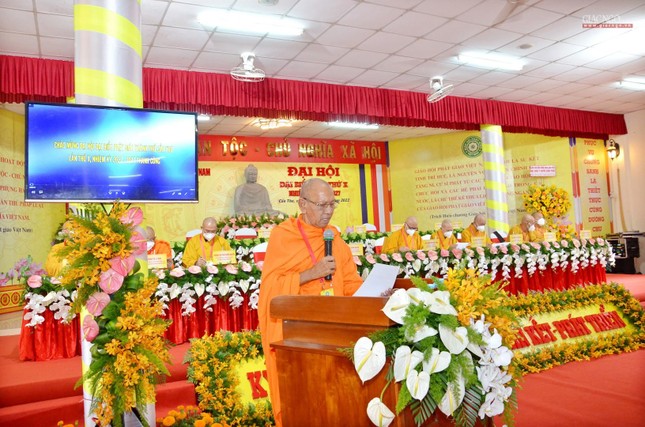 Hòa thượng Đào Như phát biểu khai mạc - Ảnh: Hoàng Chiến