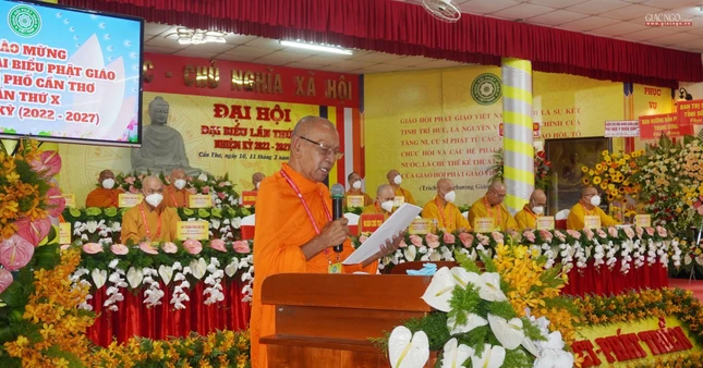 Hòa thượng Đào Như phát biểu khai mạc