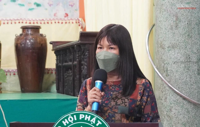 Bà Dương Thị Hồng Gấm, Chủ tịch UBMTTQVN quận 1 phát biểu