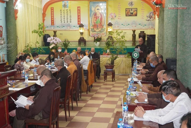 Hòa thượng Thích Tắc Huê, Phó Thường trực Ban Trị sự GHPGVN quận 1 triển khai kế hoạch tổ chức Đại lễ Phật đản và An cư kiết hạ