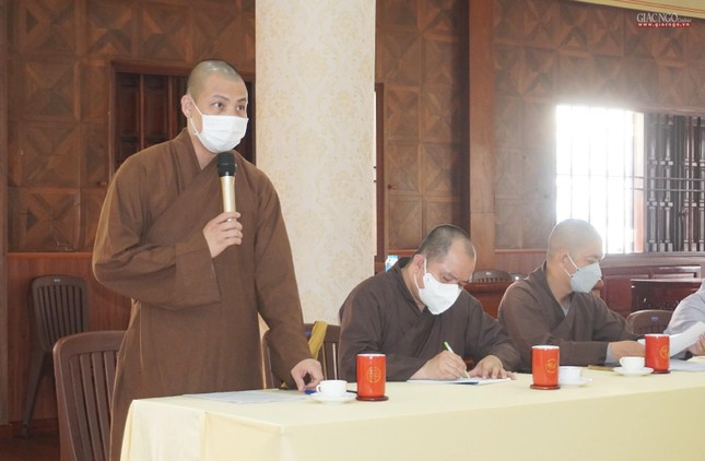 Đại đức Thích Minh Ân, Chánh Thư ký Ban Trị sự GHPGVN quận 3 triển khai kế hoạch Đại lễ Phật đản và lễ tưởng niệm 59 năm Bồ-tát Thích Quảng Đức