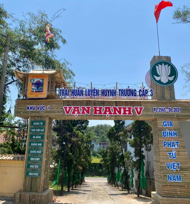 Tại chùa Từ Lâm mọi khâu chuẩn bị đón tiếp trại sinh huynh trưởng về dự trại đã sẵn sàng - Ảnh: Minh Nguyệt