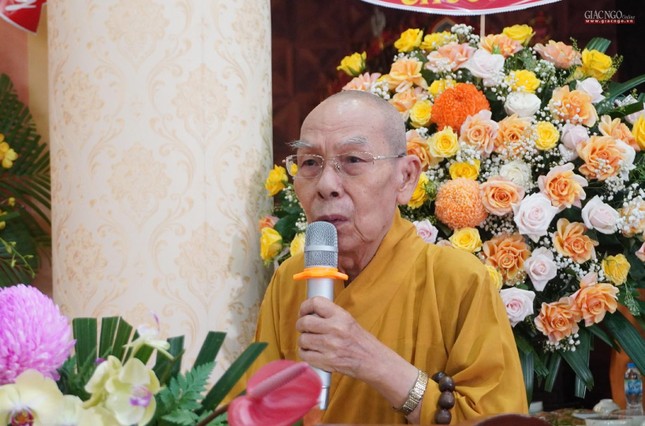 Hòa thượng Thích Thiện Đức phát biểu
