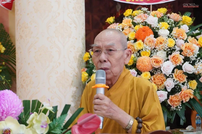 Hòa thượng Thích Thiện Đức phát biểu Hòa thượng Thích Thiện Đức phát biểu