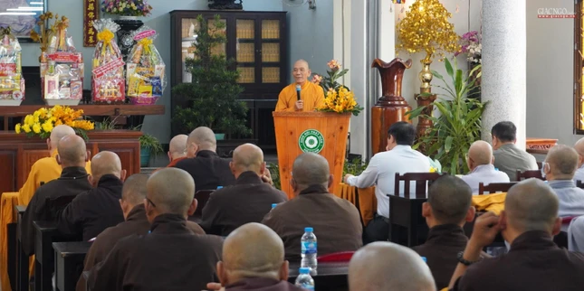 Thượng tọa Thích Giác Trí, Trưởng ban Trị sự cảm ơn đến chính quyền quận Gò Vấp