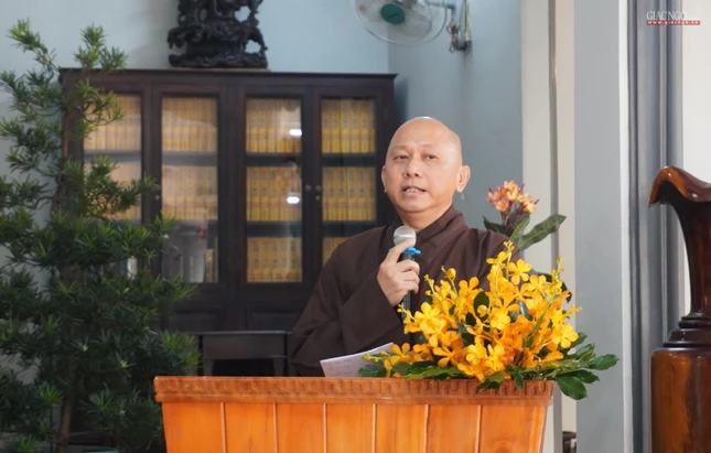 Thượng tọa Thích Tắc Bạch, Phó Thường trực Ban Trị sự GHPGVN quận Gò Vấp thông tin về đăng ký Giấy chứng nhận đất tôn giáo trên địa bàn quận hiện mới có 18/63 cơ sở có Giấy chứng nhận