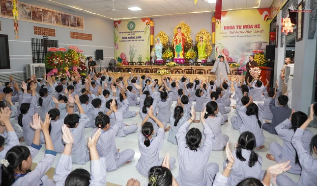 Khóa tu mùa hè tại chùa Hoằng Linh bắt đầu từ ngày 7 đến 10-7-2022