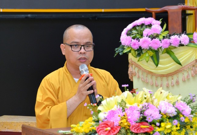 Đại đức Thích Thiện Châu, Phó Thư ký kiêm Chánh Văn phòng Ban Kiểm soát Trung ương dẫn chương trình