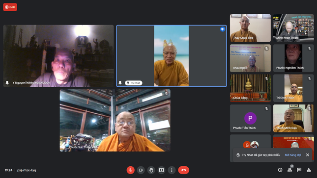 Chư tôn đức Ban Hoằng pháp Trung ương đóng góp ý kiến cho các Phật sự sắp tới