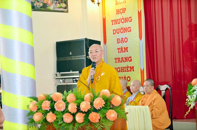 Thượng tọa Thích Bình Tâm phát biểu khai mạc