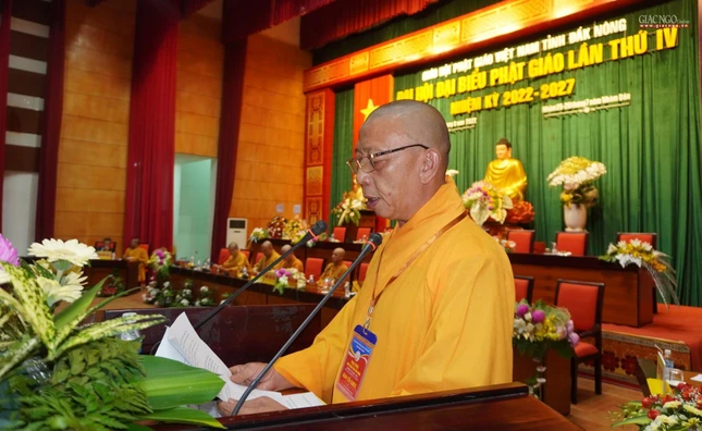 Thượng tọa Thích Quảng Tuấn phát biểu khai mạc