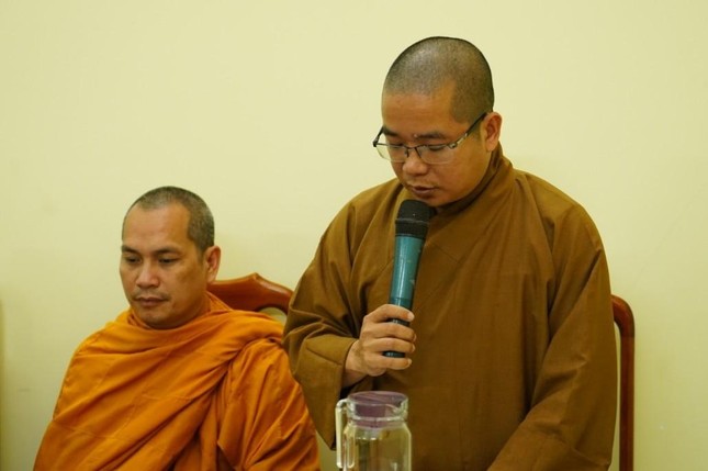 Đại đức Thích Quảng Tráng, Chánh Thư ký Ban Trị sự báo cáo công tác tổ chức đại hội