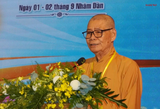 Hòa thượng Thích Châu Quang phát biểu khai mạc