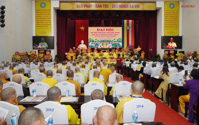 Trang nghiêm Đại hội đại biểu Phật giáo tỉnh Bình Thuận nhiệm kỳ 2022-2027