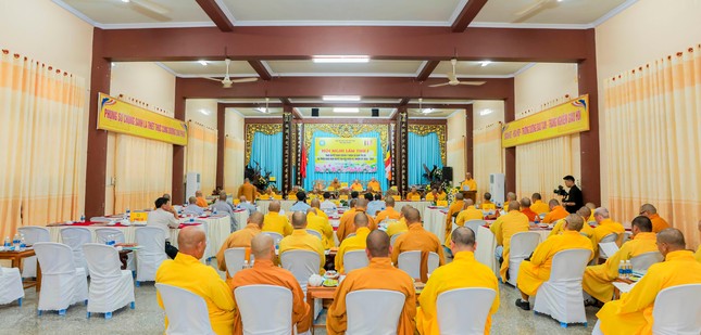 Hội nghị diễn ra tại Văn phòng Ban Trị sự GHPGVN tỉnh Bình Thuận