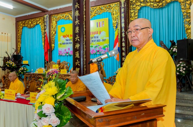 Hòa thượng Thích Minh Nhật phát biểu khai mạc