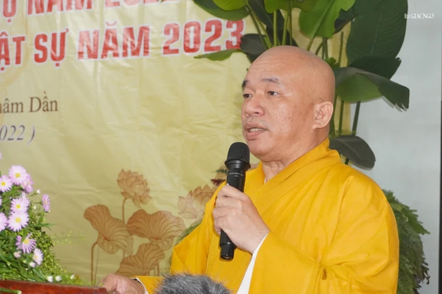 Thượng tọa Thích Nhật Thiện phát biểu khai mạc