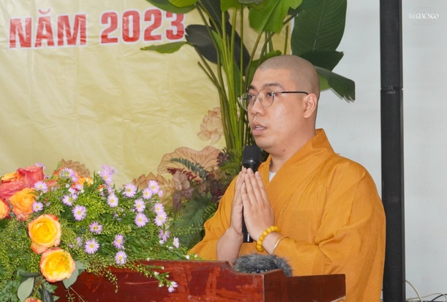 Đại đức Thích Trung Hiếu, Phó Thư ký kiêm Chánh Văn phòng Ban Trị sự GHPGVN quận trình phương hướng hoạt động Phật sự năm 2023