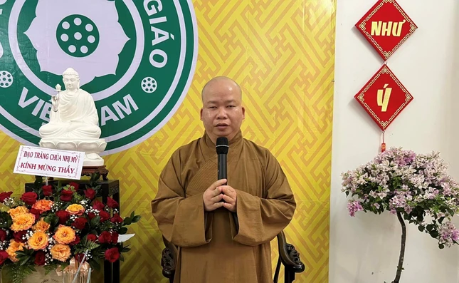 Đại đức Thích Tánh Bình phát biểu