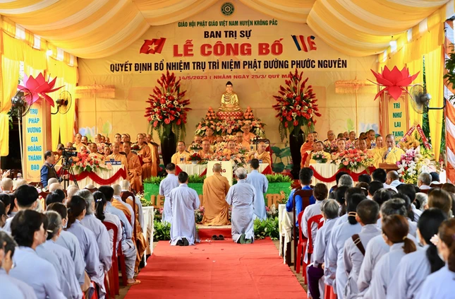 Lễ công bố quyết định bổ nhiệm trụ trì niệm Phật đường Phước Nguyên