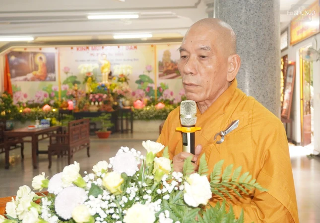 Thượng tọa Thích Giác Trí phát biểu khai mạc