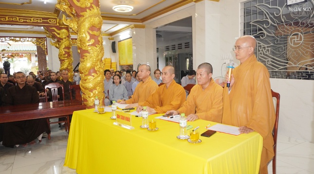 Thượng tọa Thích Thiện Quý, Chánh Chủ khảo phát biểu mở đầu