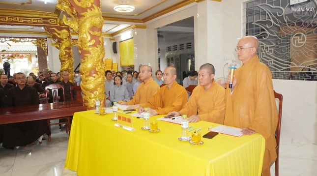 Thượng tọa Thích Thiện Quý, Chánh Chủ khảo phát biểu mở đầu