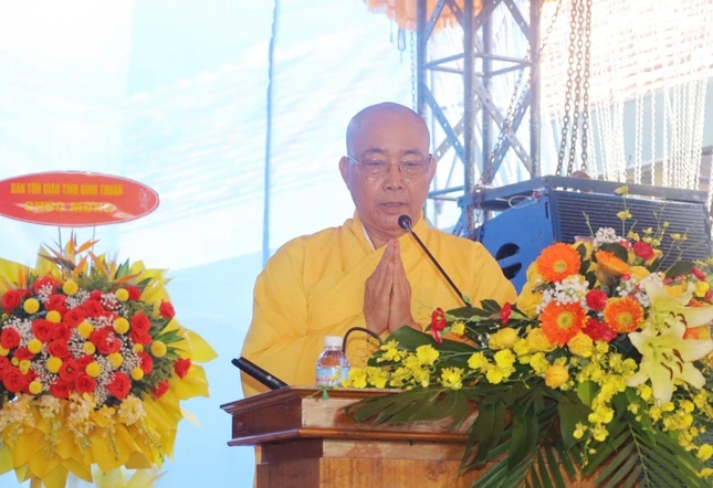 Hòa thượng Thích Minh Nhật, Trưởng ban Tổ chức phát biểu