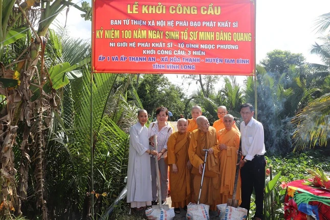 Khởi công xây dựng cầu 3 Hiền tại X.Hòa Thạnh, H.Tam Bình, tỉnh Vĩnh Long